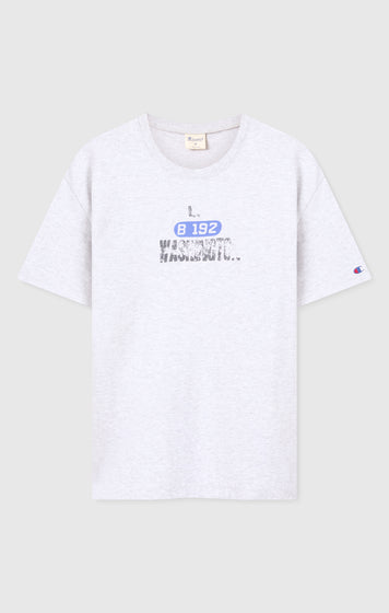 Men’s Heavyweight Cotton T-shirt with Reverse Weave Print