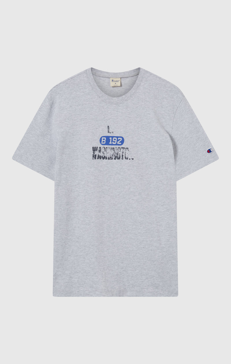 T-shirt Homme en Coton Épais avec Imprimé Reverse Weave