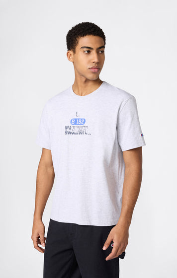 Men’s Heavyweight Cotton T-shirt with Reverse Weave Print