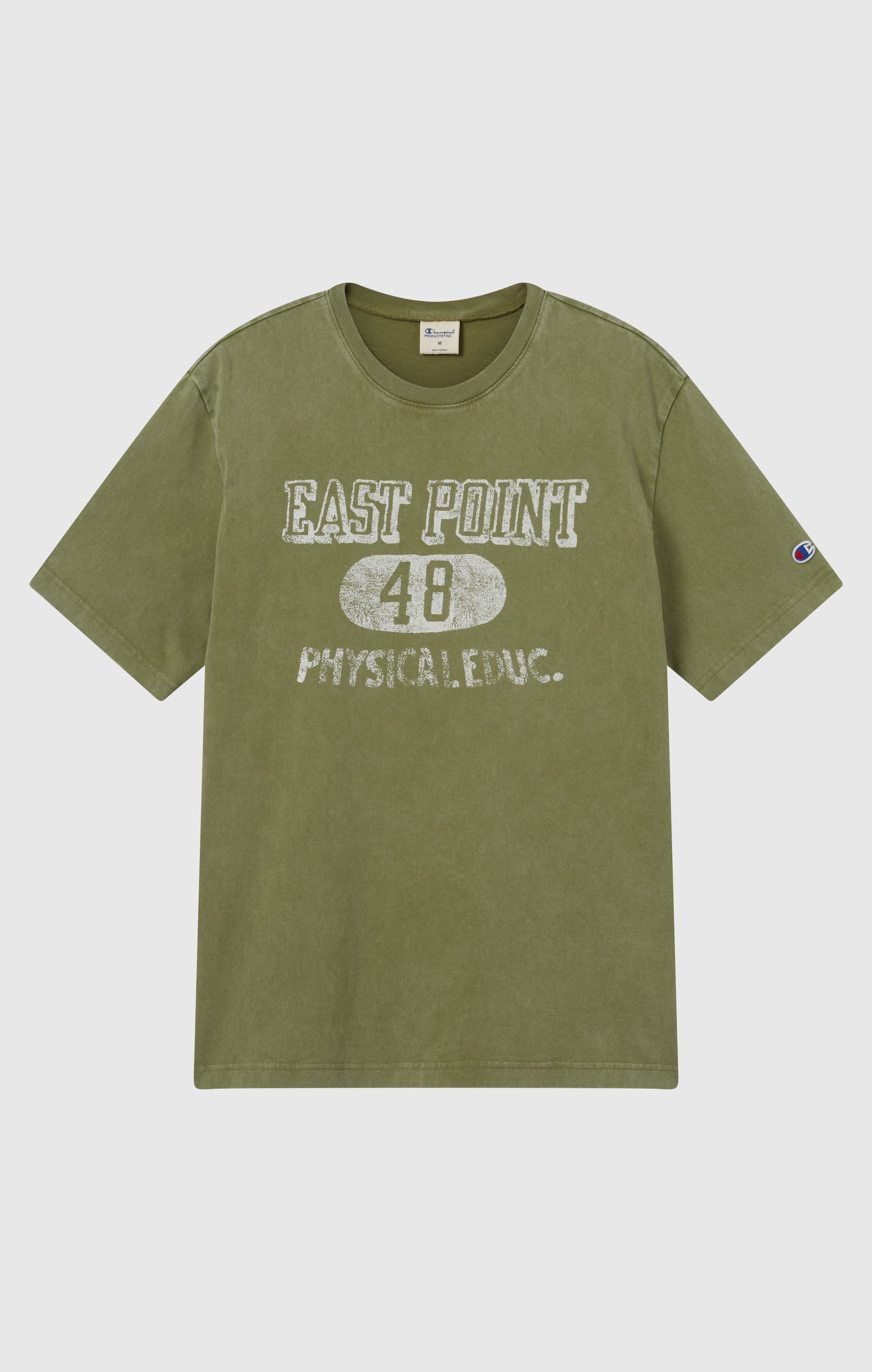 T-shirt Homme en Coton Épais avec Imprimé Reverse Weave