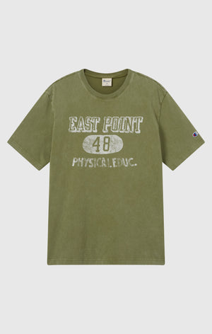 T-shirt Homme en Coton Épais avec Imprimé Reverse Weave