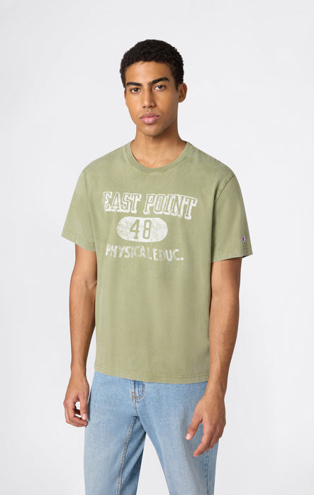 Men’s Heavyweight Cotton T-shirt with Reverse Weave Print