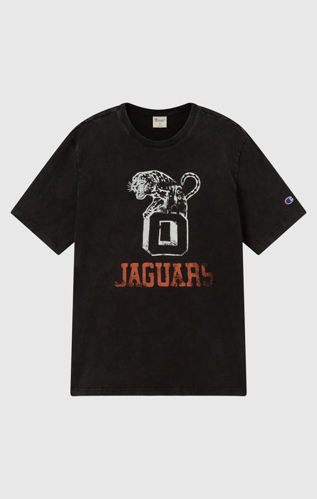 T-shirt in Cotone Pesante e Stampa Reverse Weave da Uomo