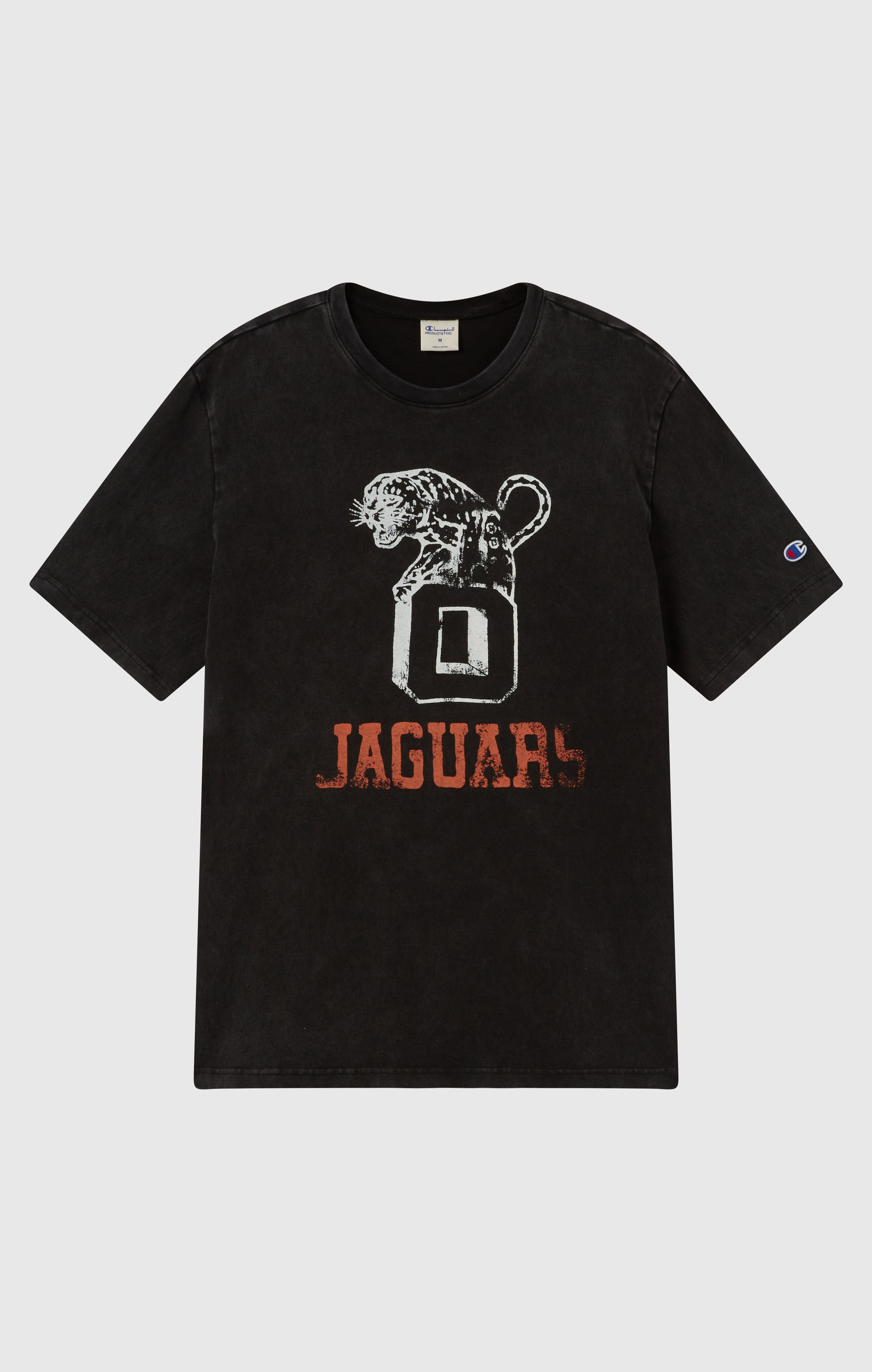 T-shirt in Cotone Pesante e Stampa Reverse Weave da Uomo