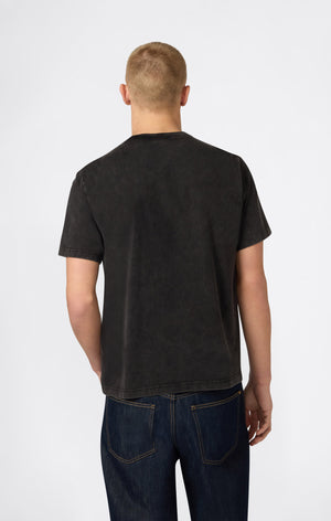 Men’s Heavyweight Cotton T-shirt with Reverse Weave Print