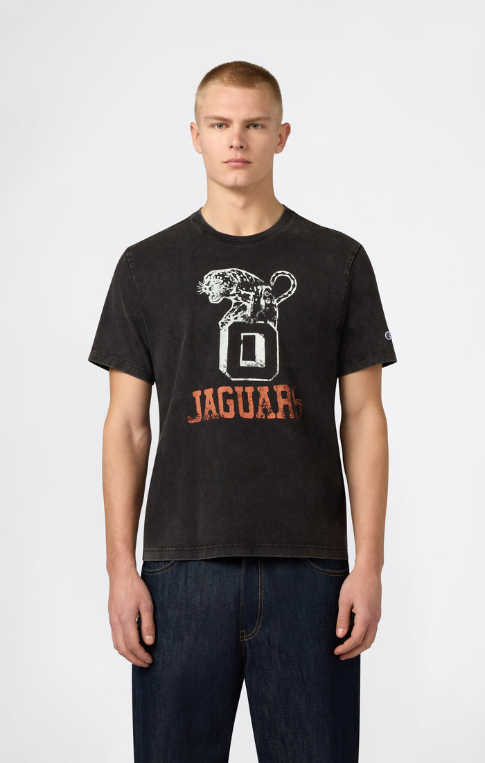 Men’s Heavyweight Cotton T-shirt with Reverse Weave Print