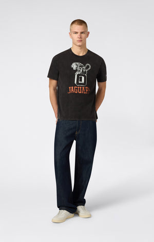 Men’s Heavyweight Cotton T-shirt with Reverse Weave Print