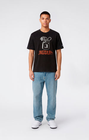 T-shirt in Cotone Pesante e Stampa Reverse Weave da Uomo