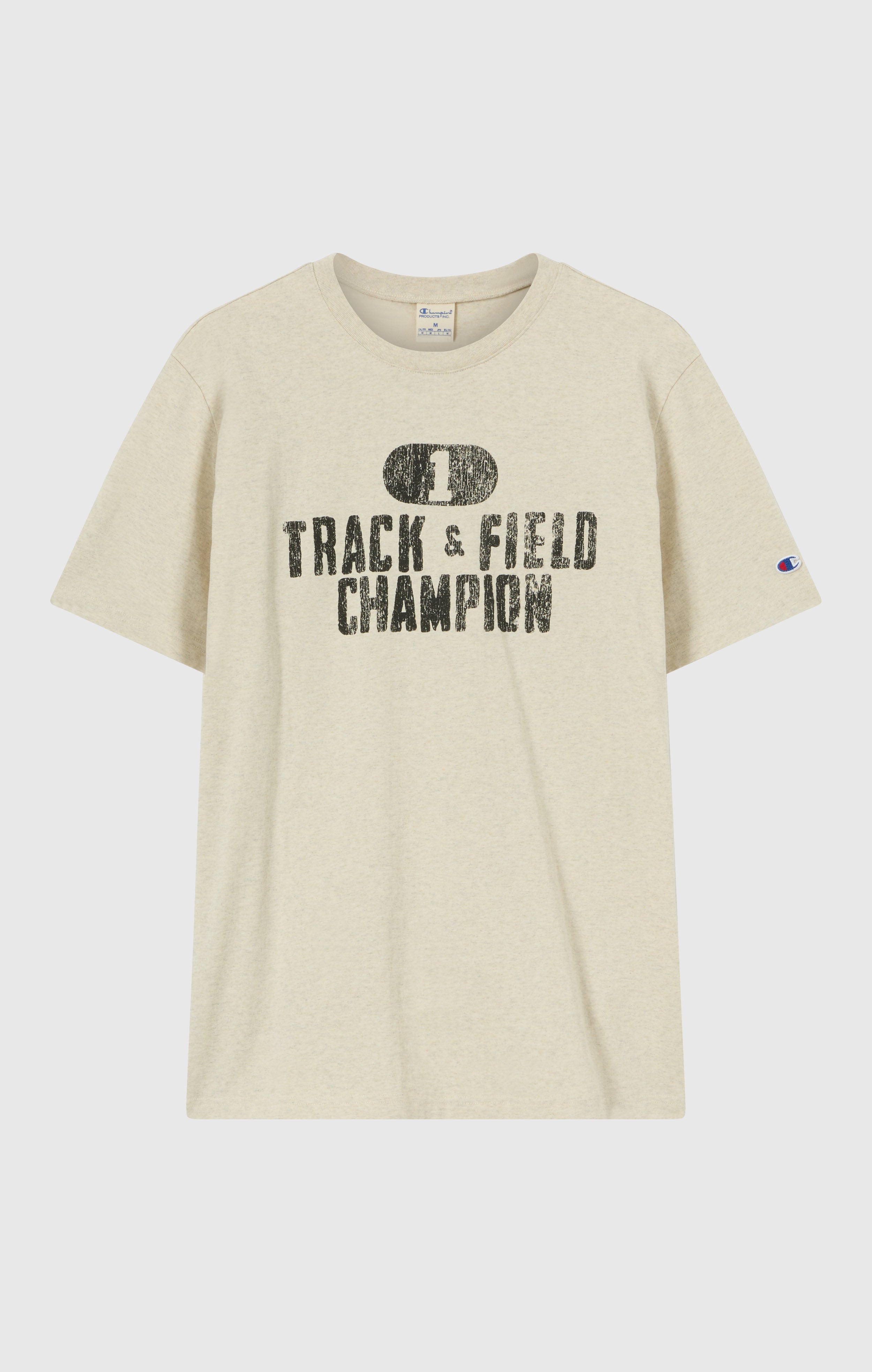 Camiseta de Hombre en Algodón Pesado con Estampado Reverse Weave