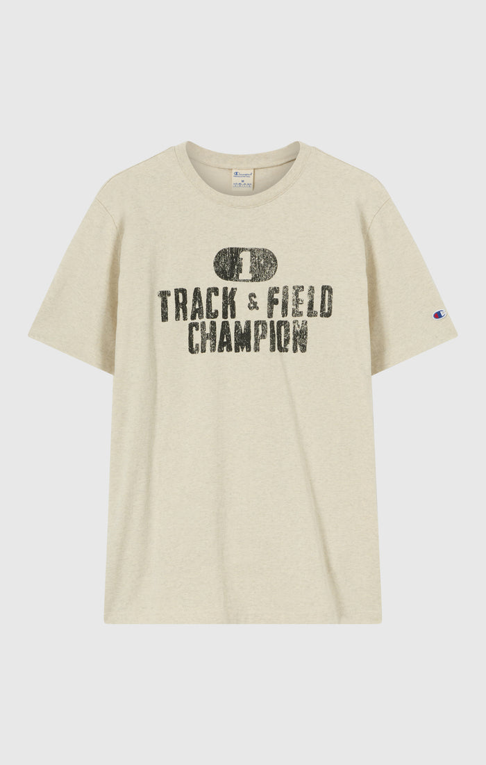 Men’s Heavyweight Cotton T-shirt with Reverse Weave Print