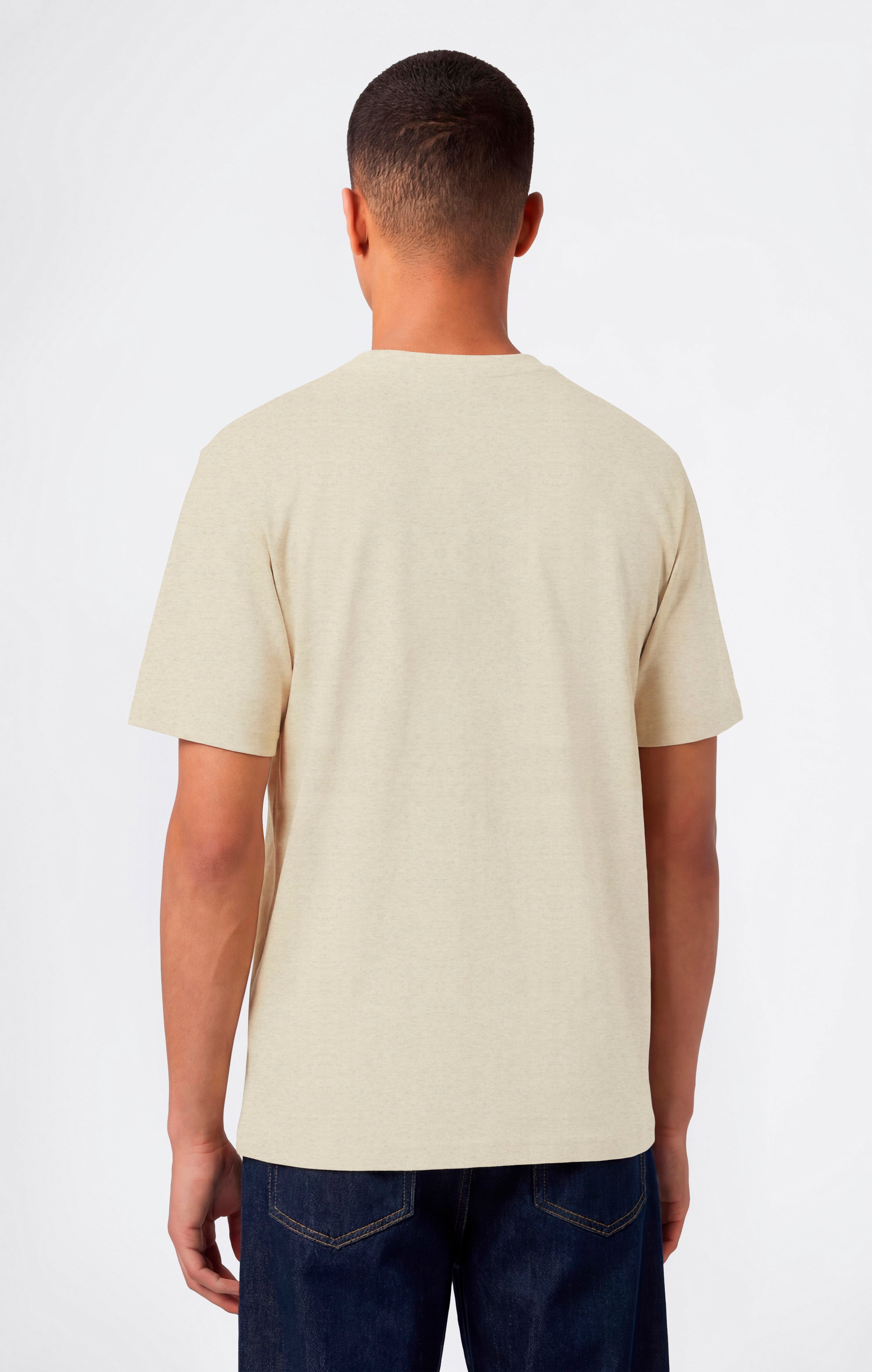 Camiseta de Hombre en Algodón Pesado con Estampado Reverse Weave