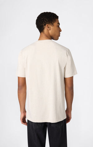 Men’s Heavyweight Cotton T-shirt with Reverse Weave Print
