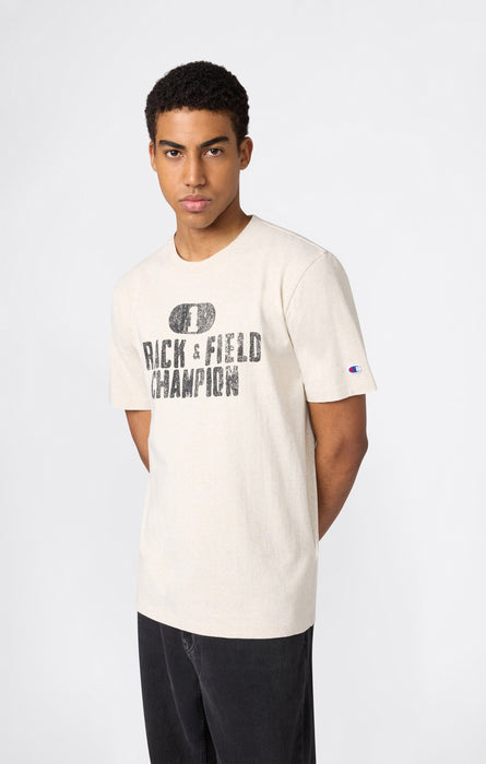 Men’s Heavyweight Cotton T-shirt with Reverse Weave Print