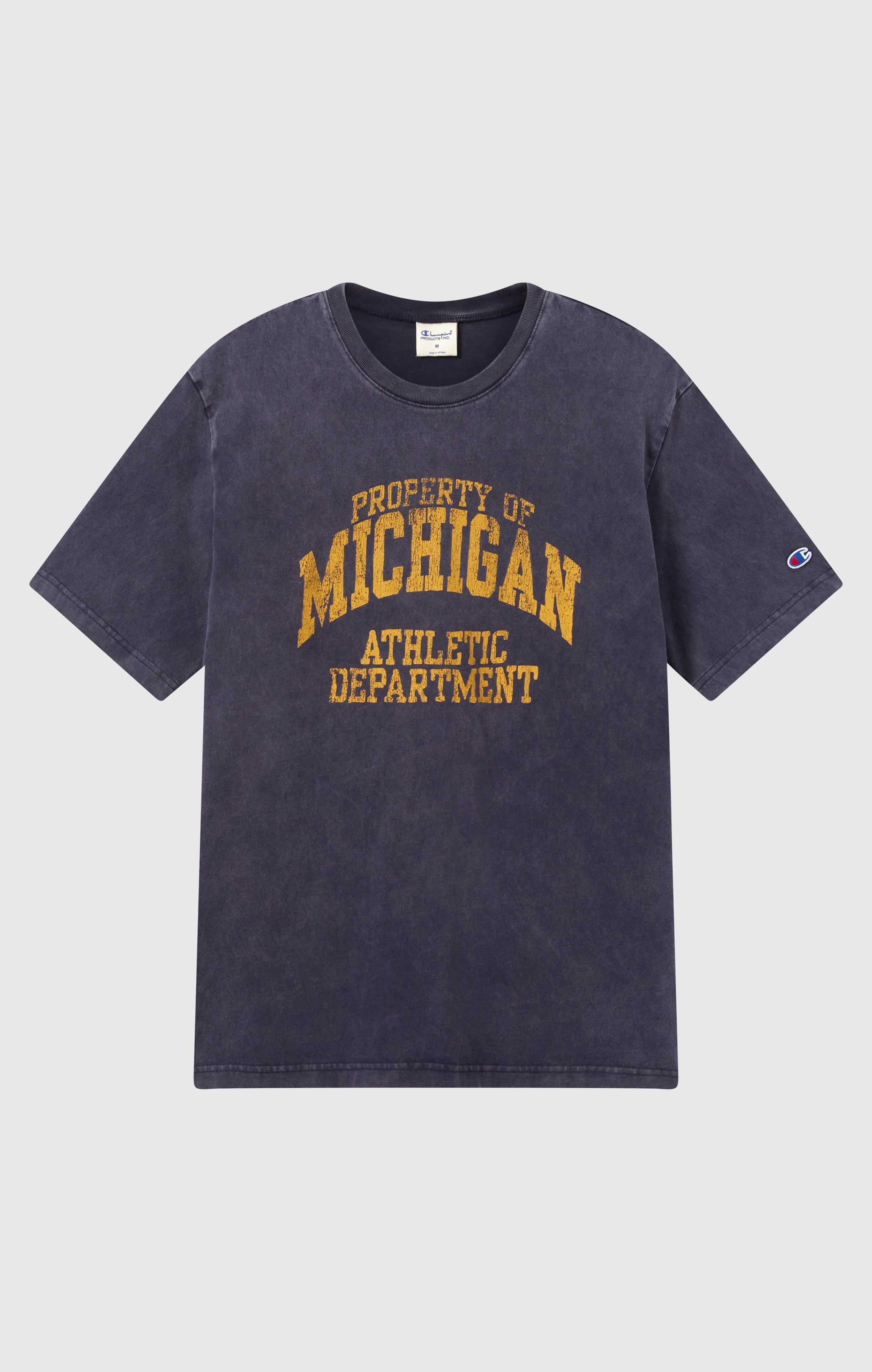 T-shirt Homme en Coton Épais avec Imprimé Reverse Weave