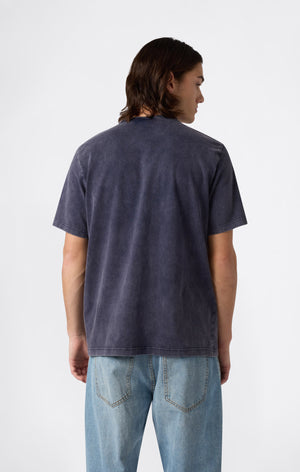 T-shirt Homme en Coton Épais avec Imprimé Reverse Weave