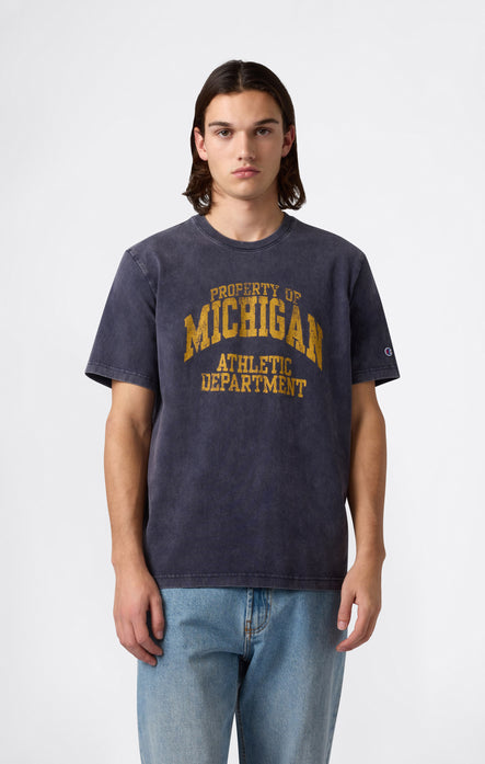 Men’s Heavy Cotton T-Shirt with Reverse Weave Print