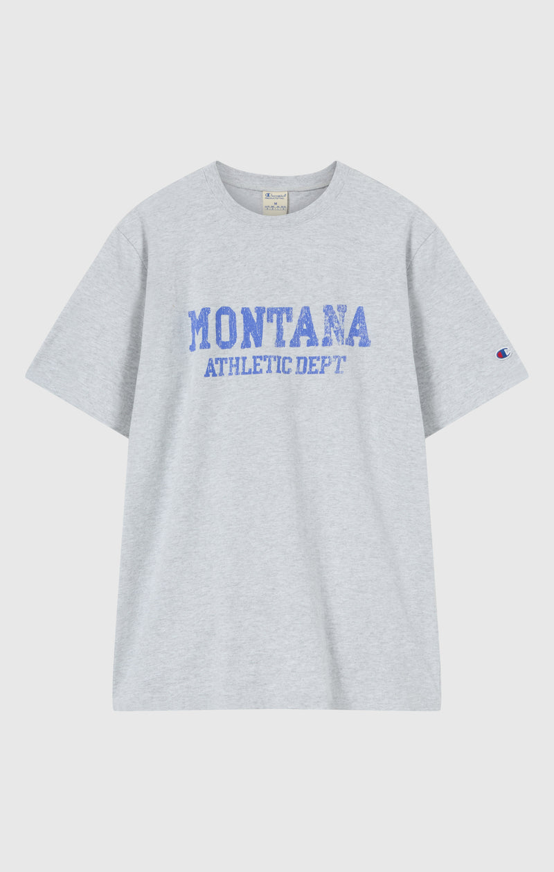 T-shirt Homme en Coton Épais avec Imprimé Reverse Weave