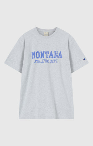 T-shirt Homme en Coton Épais avec Imprimé Reverse Weave