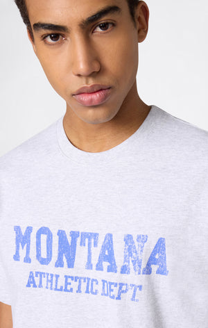 Men’s Heavy Cotton T-Shirt with Reverse Weave Print