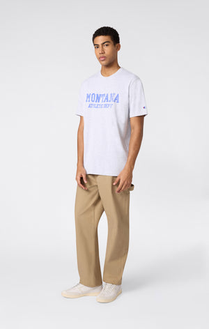 Men’s Heavy Cotton T-Shirt with Reverse Weave Print