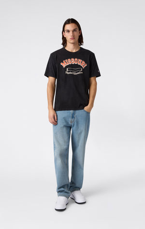 Camiseta de Hombre de Algodón Pesado con Estampado Reverse Weave