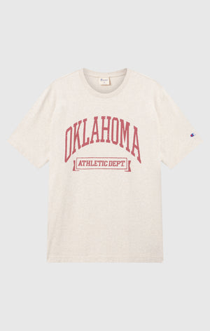 T-shirt Homme en Coton Épais avec Imprimé Reverse Weave