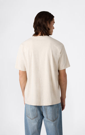 Men’s Heavy Cotton T-Shirt with Reverse Weave Print