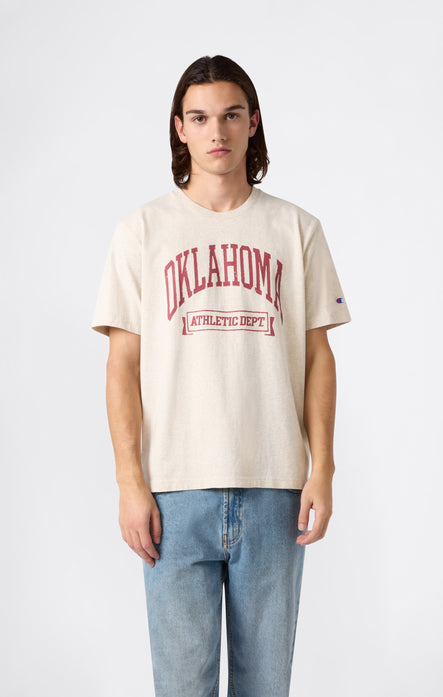 Men’s Heavy Cotton T-Shirt with Reverse Weave Print