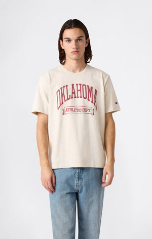 Men’s Heavy Cotton T-Shirt with Reverse Weave Print