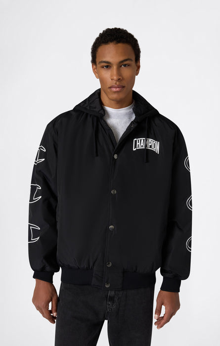 Chaqueta bomber con capucha para hombre