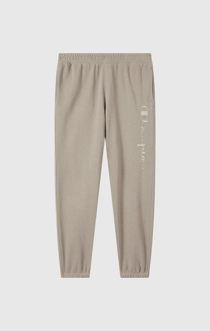 Pantalon léger avec bas élastiqué et maxi logo brodé ton sur ton pour homme Icons