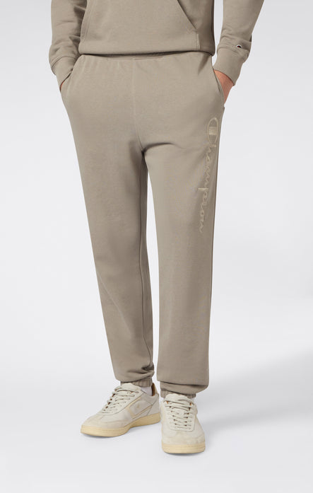 Pantalon léger avec bas élastiqué et maxi logo brodé ton sur ton pour homme Icons