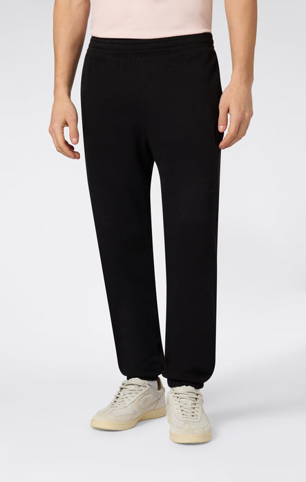 Men’s Lightweight Pants with Elastic Cuffs and Tonal Maxi Embroidered Logo Icons