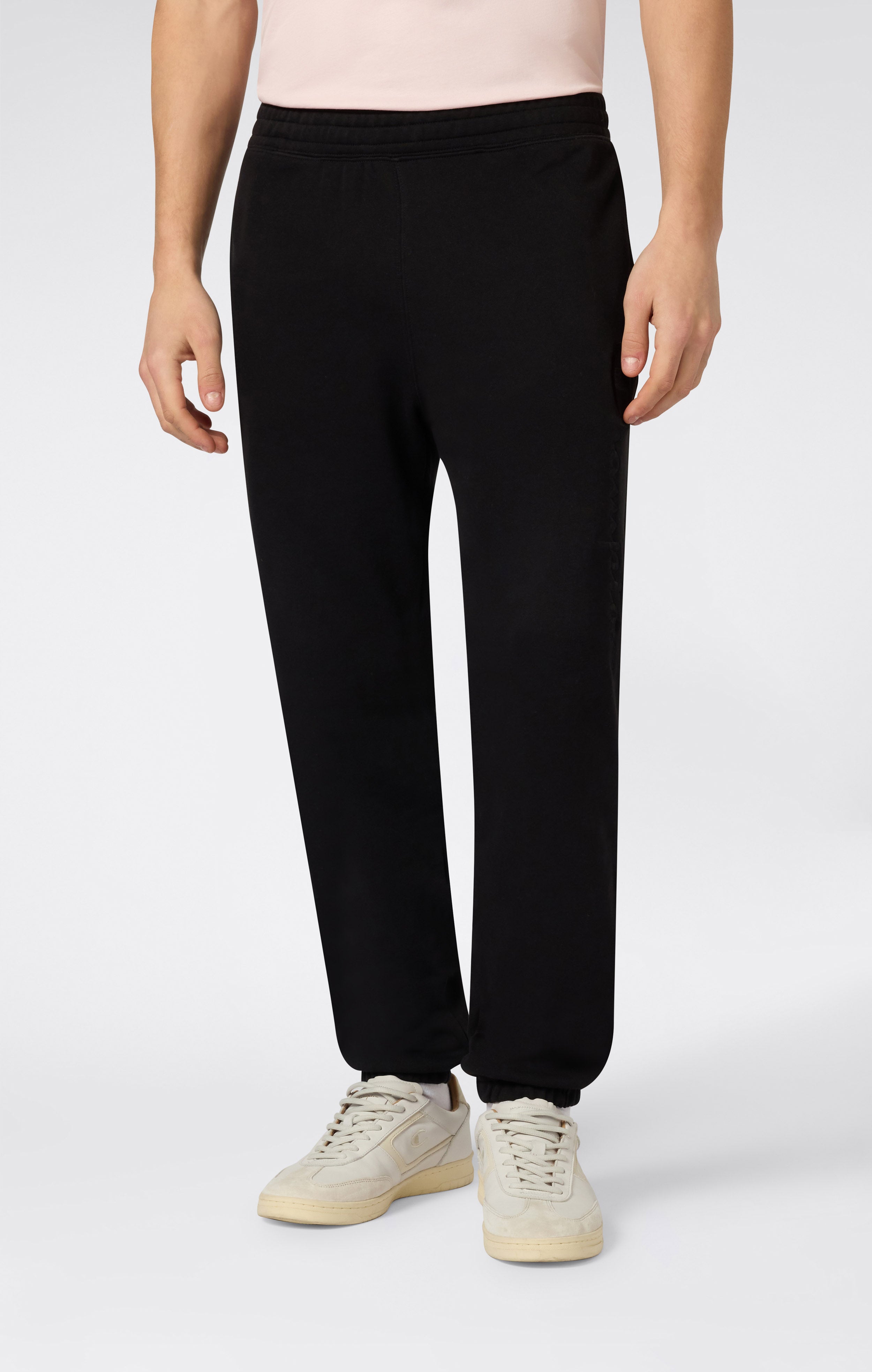 Herren Leichte Hose mit elastischem Beinabschluss und tonal gesticktem Maxi-Logo Icons