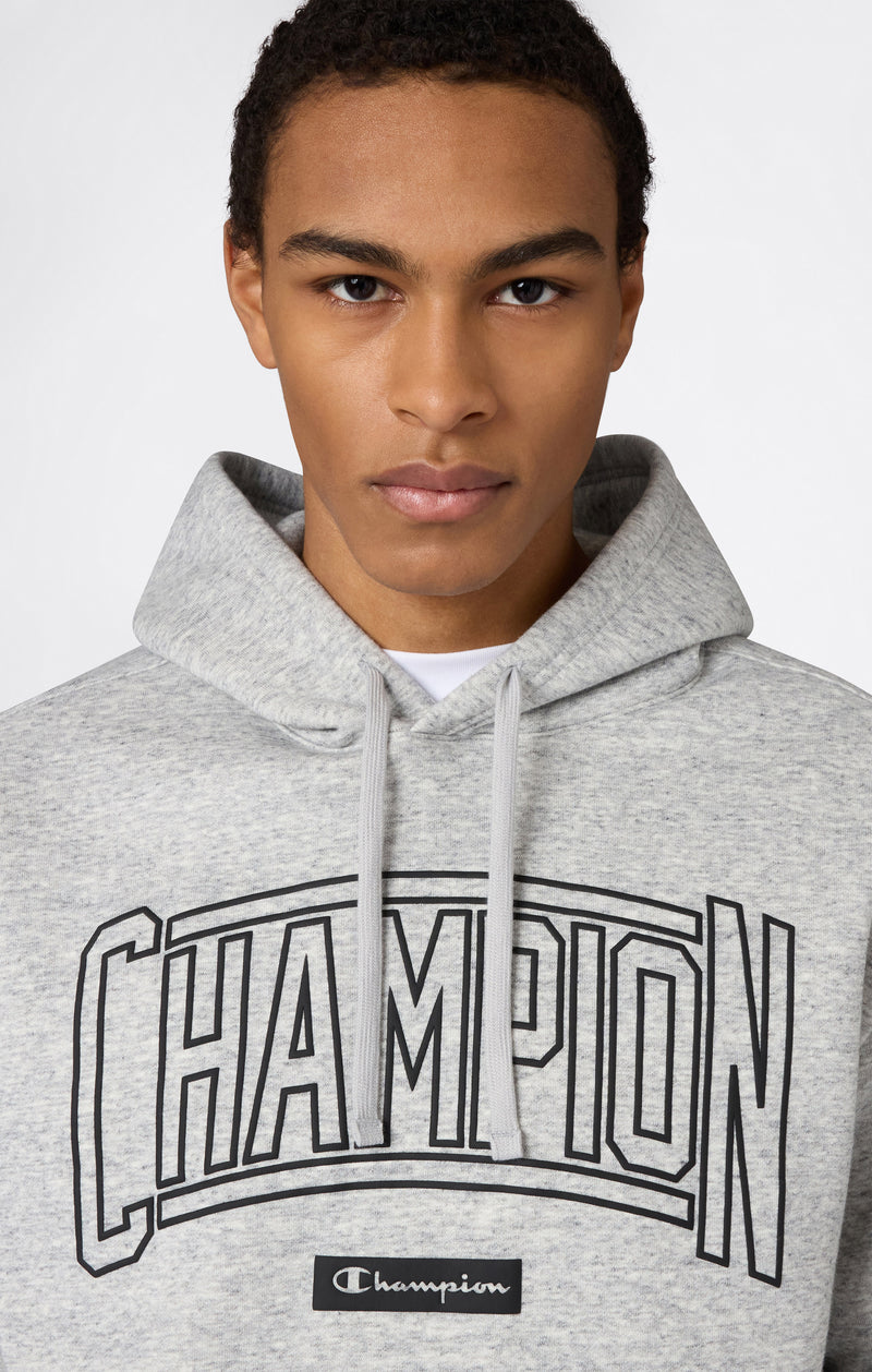 Men’s Hooded Sweatshirt With Brushed Interior And Puff Print Logo