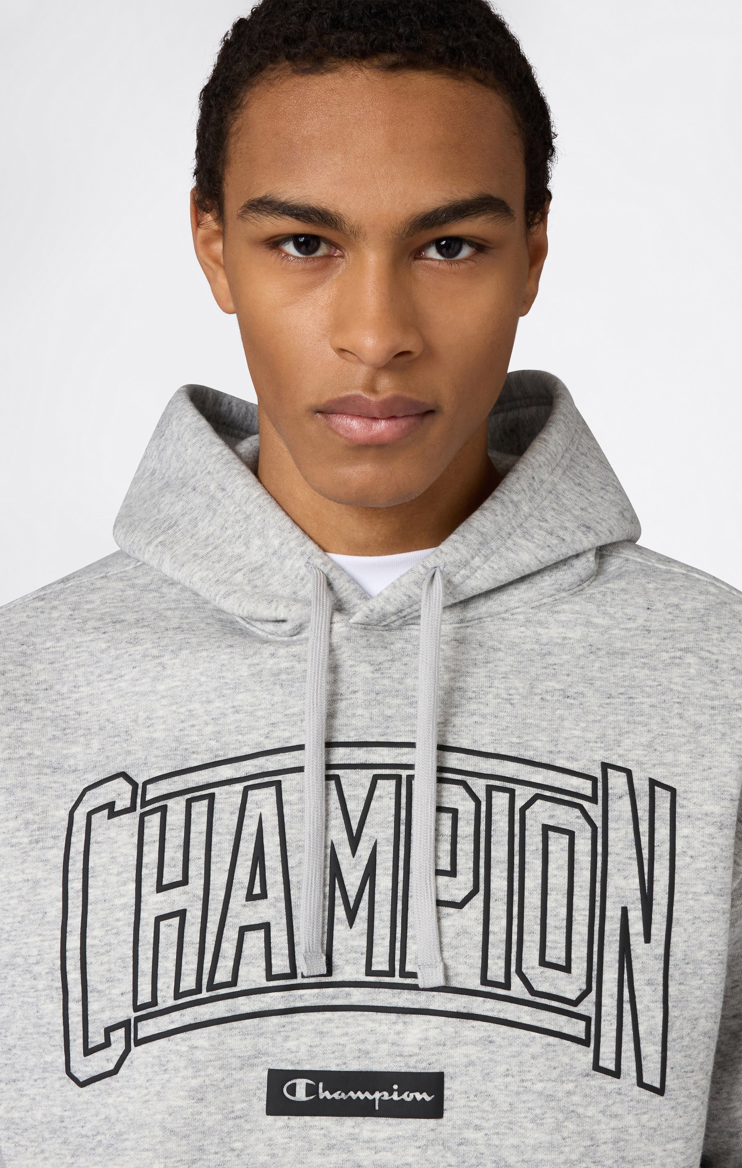 Men’s Hooded Sweatshirt With Brushed Interior And Puff Print Logo