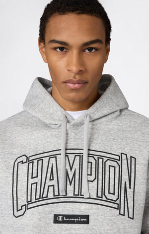 Men’s Hooded Sweatshirt With Brushed Interior And Puff Print Logo