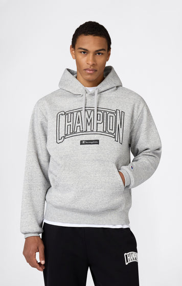 Men’s Hooded Sweatshirt With Brushed Interior And Puff Print Logo