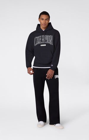 Men’s Hooded Sweatshirt With Brushed Interior And Puff Print Logo