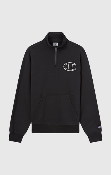 Sweat À Col Zippé Avec Intérieur Gratté Et Logo Puff Print Pour Homme