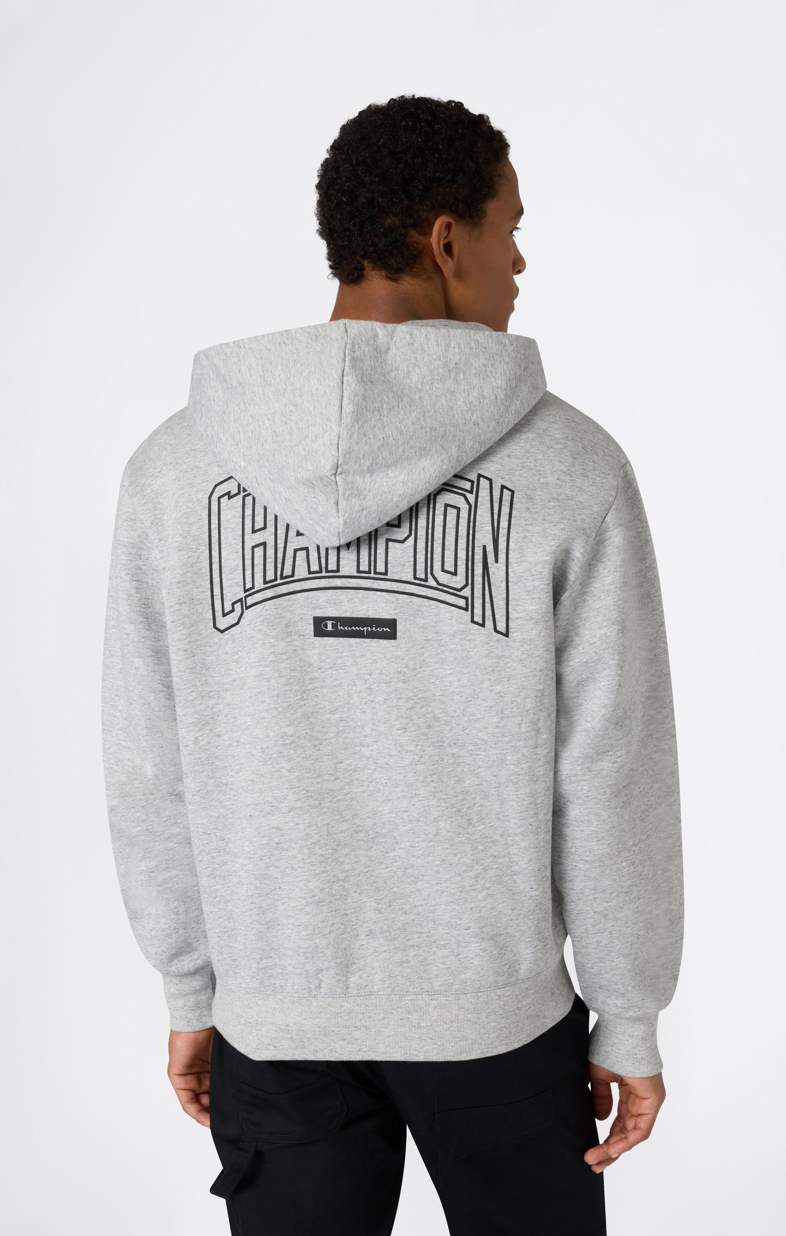 Felpa Con Cappuccio Con Zip Intera, Interno Felpato e Logo Puff Print Da Uomo