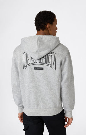 Felpa Con Cappuccio Con Zip Intera, Interno Felpato e Logo Puff Print Da Uomo