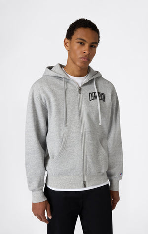 Felpa Con Cappuccio Con Zip Intera, Interno Felpato e Logo Puff Print Da Uomo