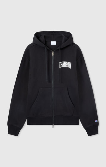 Sweat À Capuche Zippé Avec Intérieur Gratté Et Logo Puff Print Pour Homme