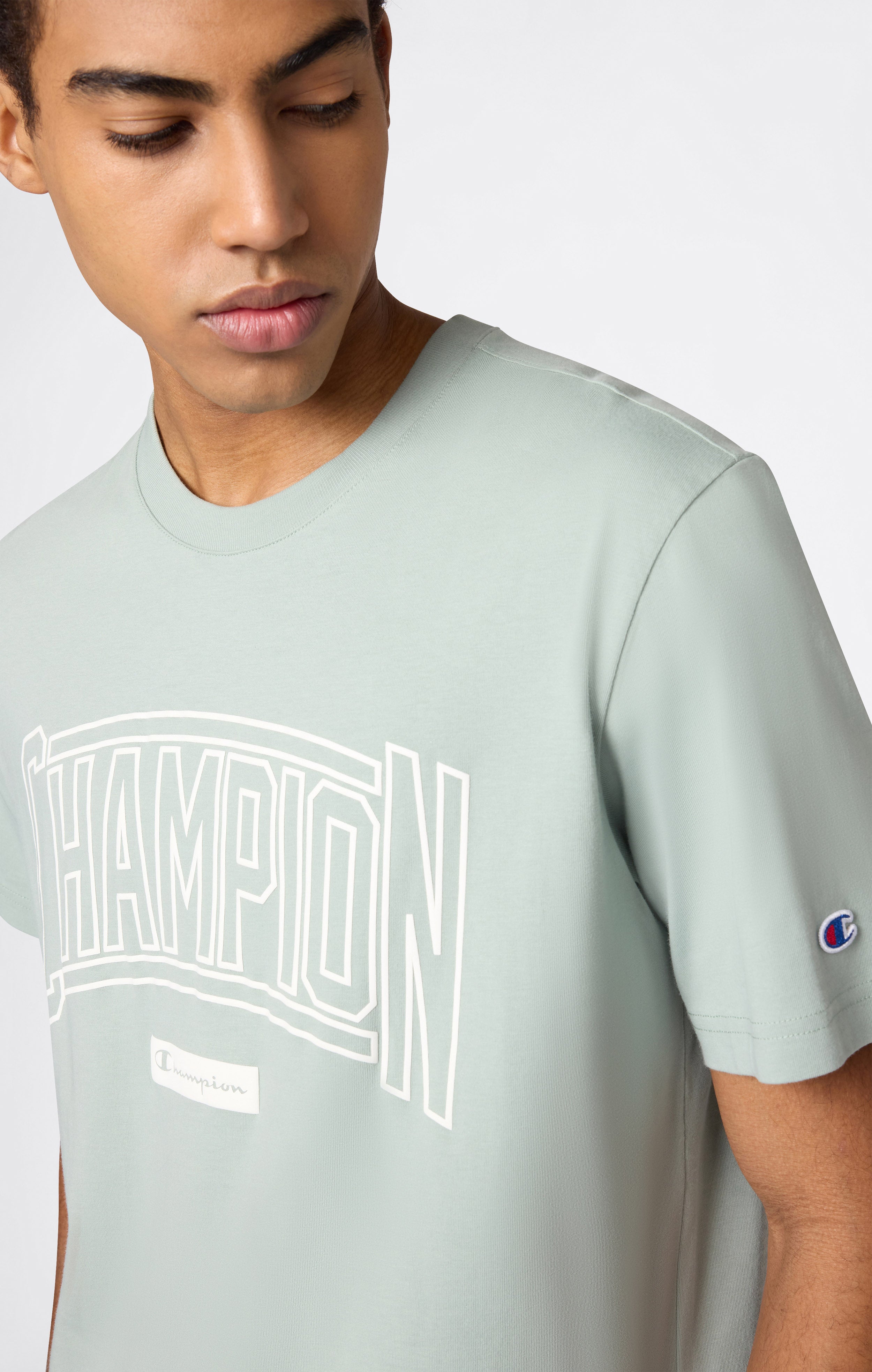 Rundhals-T-Shirt Mit Puff-Print-Logo Für Herren