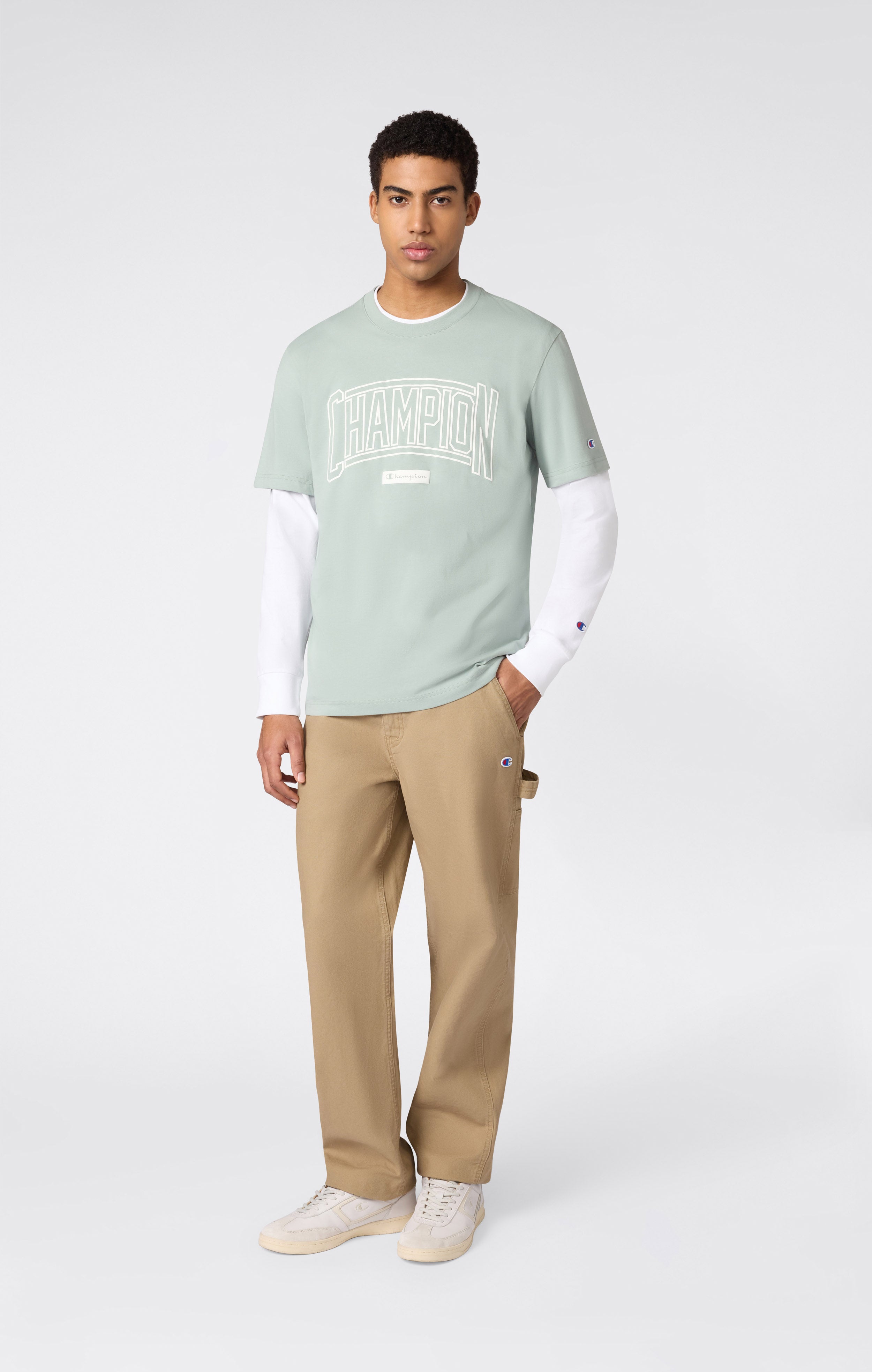 Rundhals-T-Shirt Mit Puff-Print-Logo Für Herren