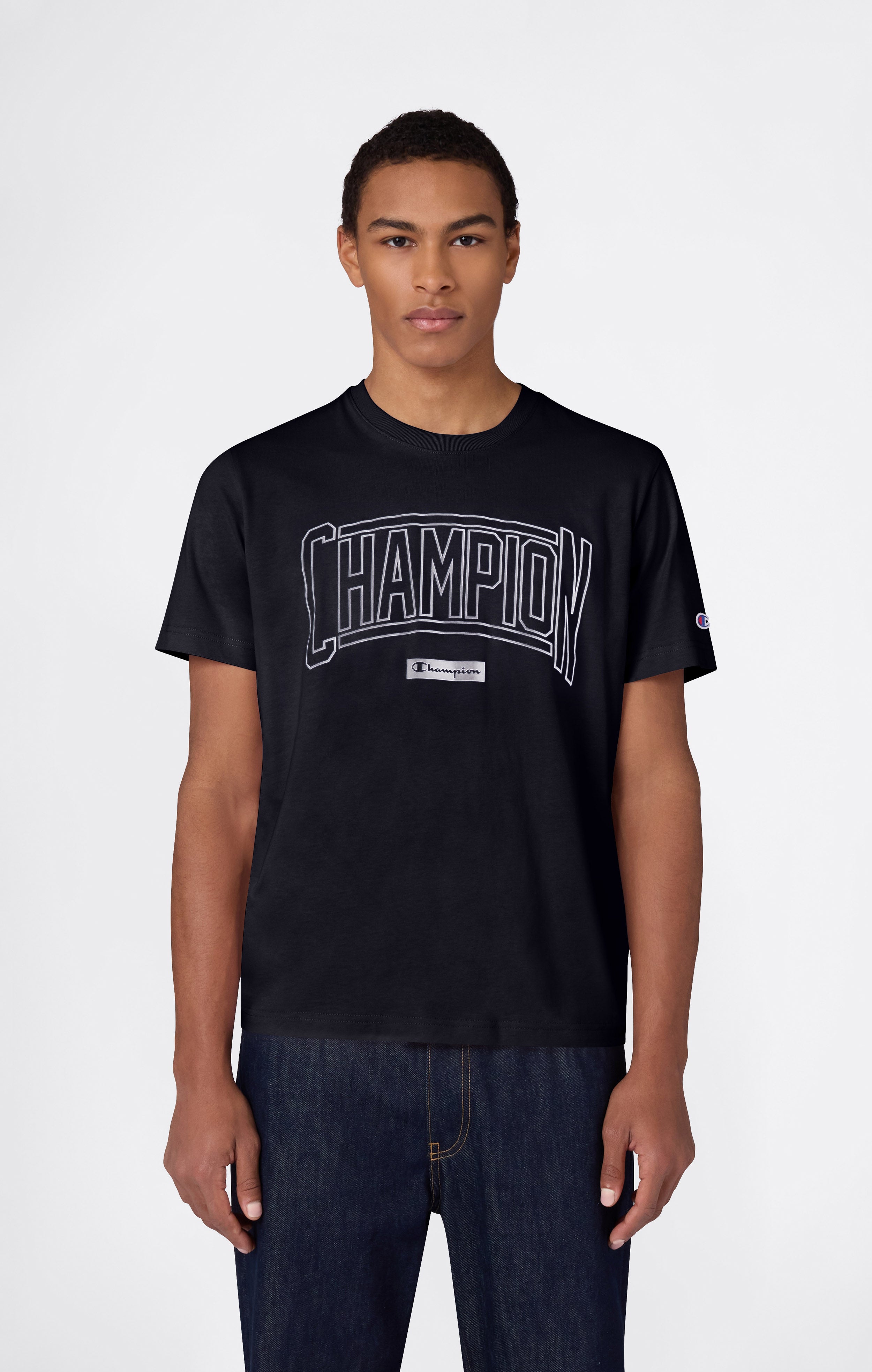 Rundhals-T-Shirt Mit Puff-Print-Logo Für Herren