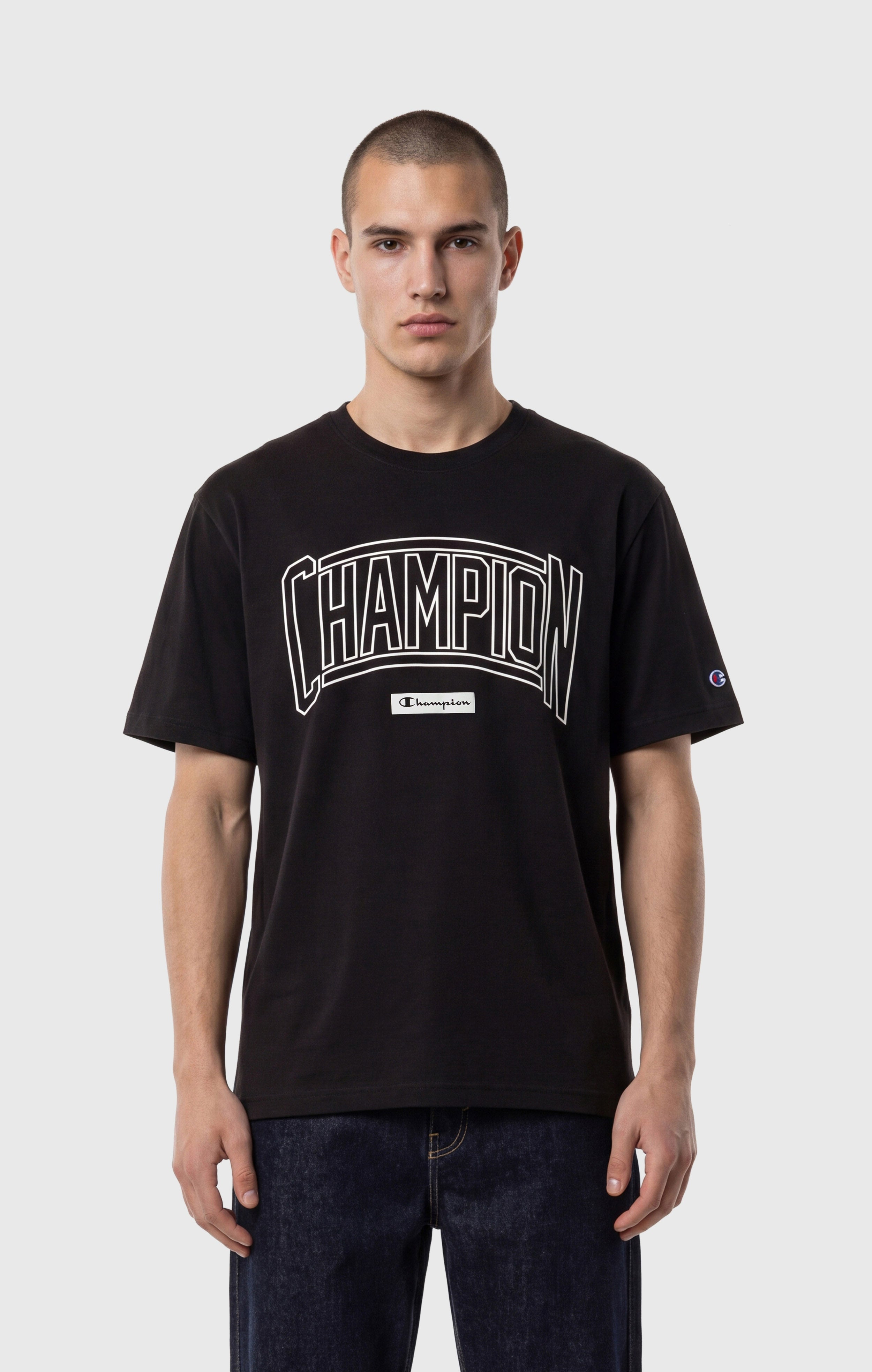 Rundhals-T-Shirt Mit Puff-Print-Logo Für Herren