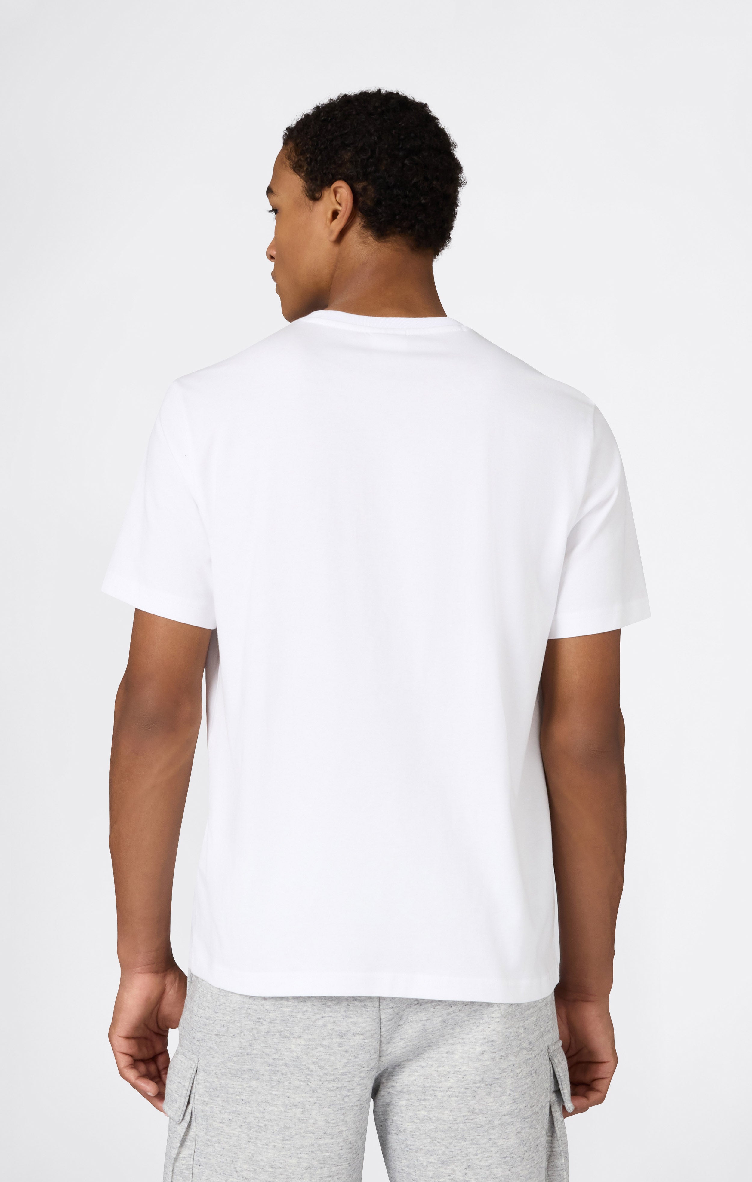 T-Shirt Girocollo con Logo Puff Print Da Uomo