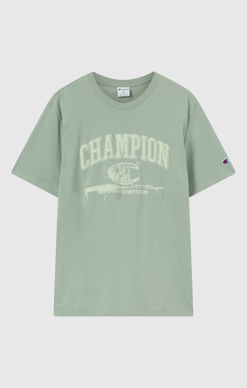 Rundhals-T-Shirt Mit Puff-Print-Grafik Für Herren